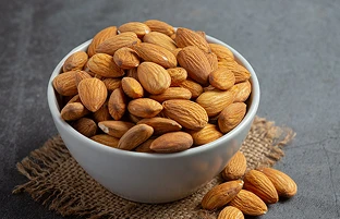 Premium quality almonds crunchy healthy snack rich in nutrients